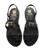 SANDAL U2-041 BLACK LEATHER 1