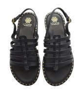 SANDAL U2-044 BLACK LEATHER 1