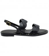 SANDAL U2-047 BLACK LEATHER 2
