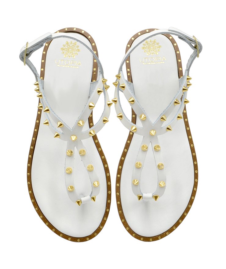 SANDAL U2-048 WHITE LEATHER