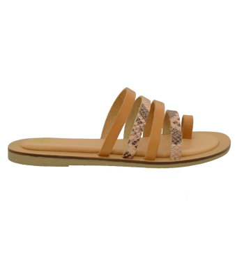SANDAL U02-005 NATURAL LEATHER 2