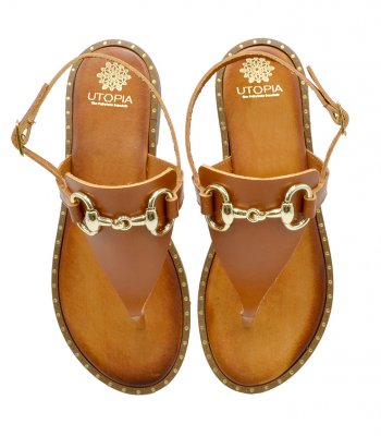 SANDAL U2-055 TABACCO LEATHER 1