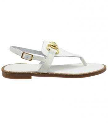 SANDAL U2-055 WHITE LEATHER 2