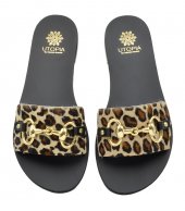 SANDAL U1-068 LEOPARD PONY LEATHER 1