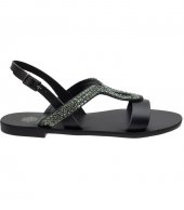 SANDAL U1-083 BLACK LEATHER 2