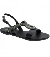 SANDAL U1-083 BLACK LEATHER 3