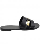 SANDAL U1-117 BLACK LEATHER 2