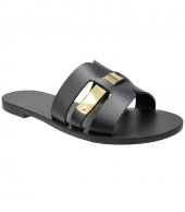 SANDAL U1-117 BLACK LEATHER 3