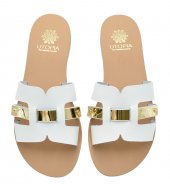 SANDAL U1-117 WHITE LEATHER 1