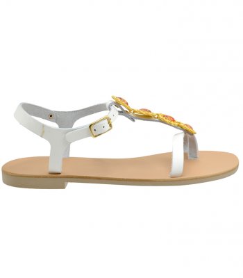 SANDAL U1-120 WHITE LEATHER 2