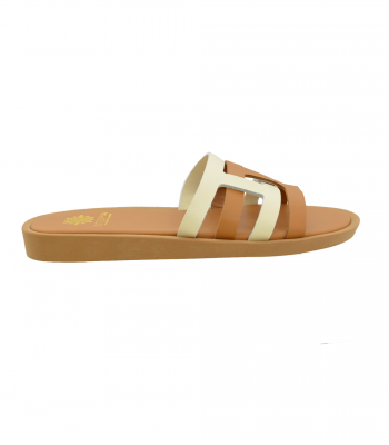 SANDAL U3-008 OFF WHITE LEATHER 2