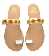 SANDAL U1-118 WHITE LEATHER 1