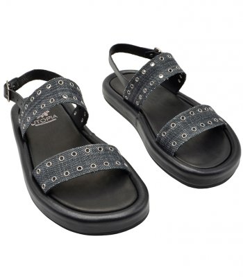 SANDAL U49-005 JEAN & LEATHER 1