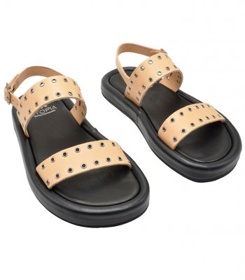 SANDAL U49-005 NATURAL LEATHER 1