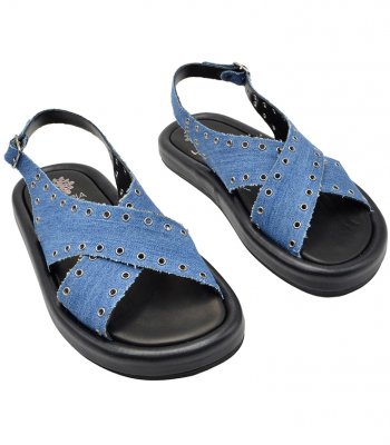 SANDAL U49-006 JEAN & LEATHER 1