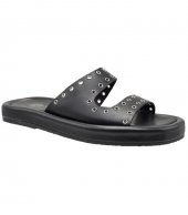 SANDAL U49-014 BLACK LEATHER 3