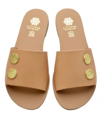 SANDAL U1-133-1 NATURAL LEATHER 1