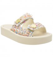 SANDAL U101-004  WHITE FABRIC 3