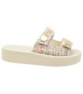 SANDAL U101-004 WHITE FABRIC 2