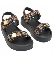 SANDAL U101-008 BLACK FABRIC 1