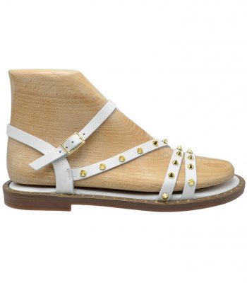 SANDAL U2-009 WHITE LEATHER 2