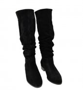 BOOTS FLAT U56-206 BLACK CASTOR LEATHER 1