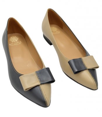 BALLERINAS U75-004 BLACK-PURO LEATHER 1