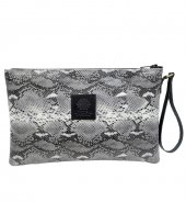 BAG ENVELOPE U-002 BLACK-WHITE SNAKE 1