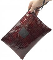BAG ENVELOPE U-002 BORDEAUX CROCO 2