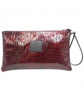 BAG ENVELOPE U-002 BORDEAUX CROCO 1