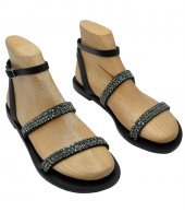 SANDAL U1-170 BLACK LEATHER 1