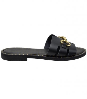 SANDAL U2-071 BLACK LEATHER 2