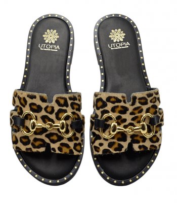 SANDAL U2-071 PONY LEOPARD 1