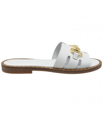 SANDAL U2-071 WHITE LEATHER 2