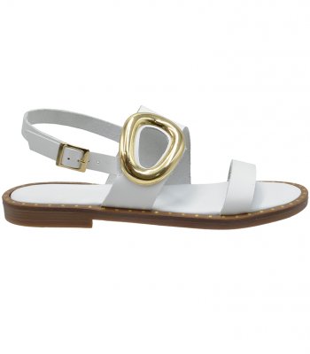 SANDAL U2-072 WHITE LEATHER 2