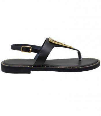 SANDAL U2-075 BLACK LEATHER 2