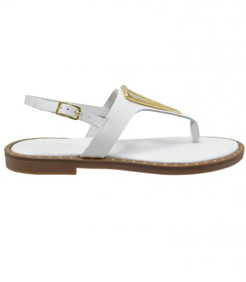 SANDAL U2-075 WHITE LEATHER 2