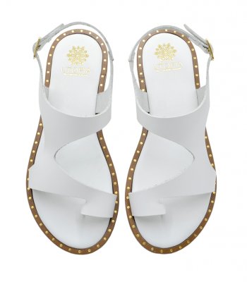 SANDAL U2-078 WHITE LEATHER 1