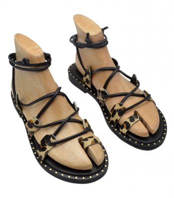 SANDAL U2-080 PONY  LEOPARD 1