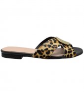 HEELED SANDAL U103-002 PONY LEOPARD LEATHER 2
