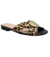 HEELED SANDAL U103-002 PONY LEOPARD LEATHER 3