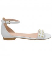 HEELED SANDAL U103-004 WHITE LEATHER 2