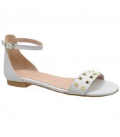 HEELED SANDAL U103-004 WHITE LEATHER 3