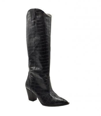 BOOTS U25-632  BLACK CROCO PU 2