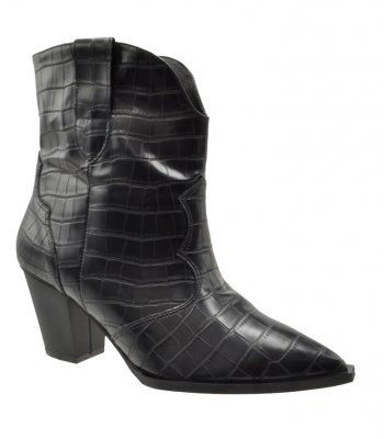 BOOTS U25-630  BLACK CROCO PU 2