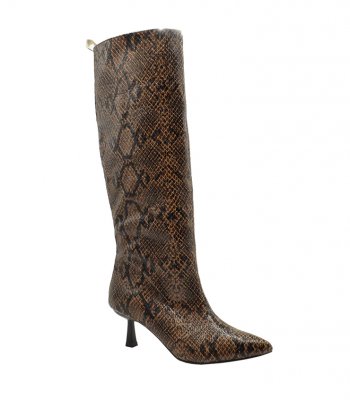 BOOTS U25-621 BROWN SNAKE PU 2