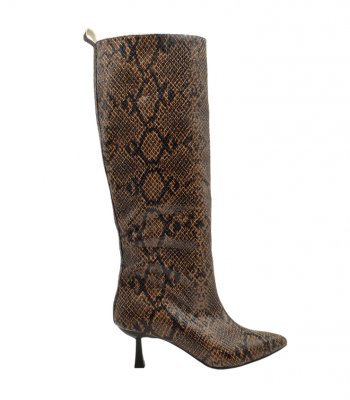 BOOTS U25-621 BROWN SNAKE PU 1
