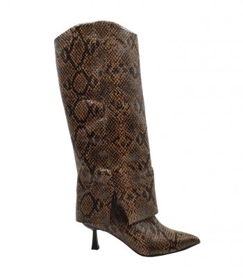 BOOTS U25-622 BROWN SNAKE PU 1