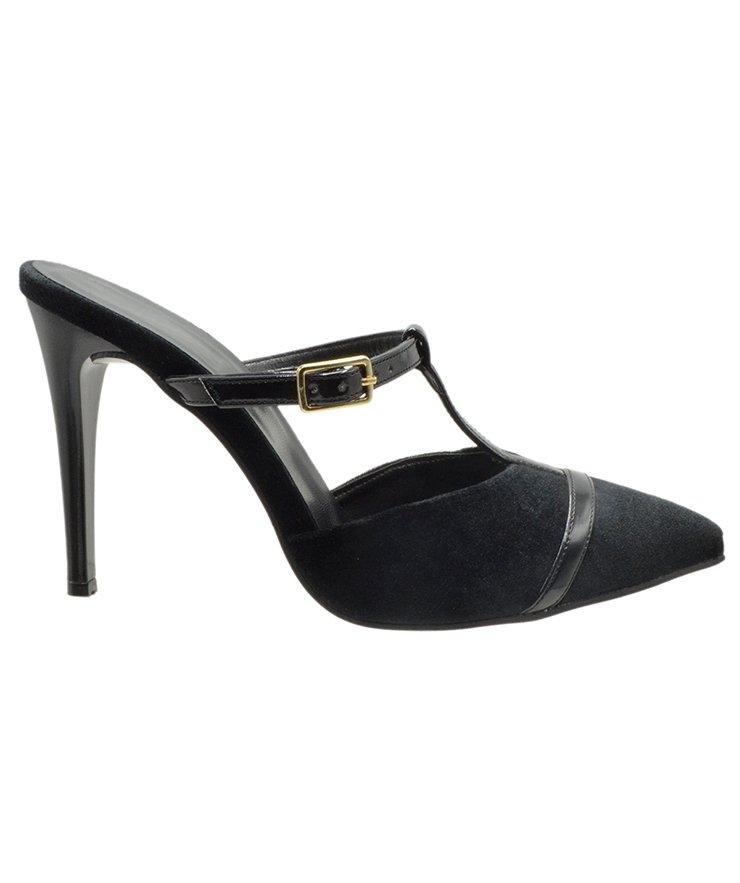 HIGH HEEL PUMPS U25-605 BLACK  VELVET