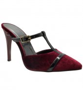HIGH HEEL PUMPS  U25-605 BORDEAUX VELVET 2
